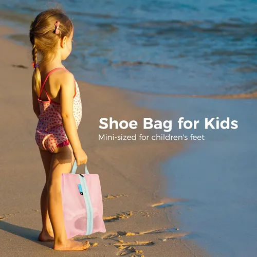 Vista 4 de pack all Bolsa de zapatos para niños para viajes, bolsa de zapatos resistente al agua para gimnasio, bolsa de tacos de fútbol resistente al olor