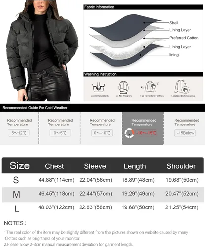 Vista 6 de Arssm Chaqueta acolchada recortada para mujer, ligera, de invierno, abrigos, abrigos, con cordón, acolchados, ropa de abrigo