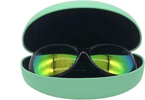 Vista 6 de Paquete de 2 fundas de lentes de sol grandes y rígidas, funda protectora para lentes de sol y lentes