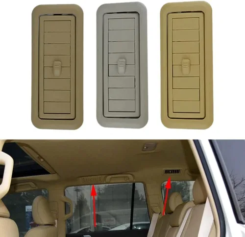 Vista 5 de Interior del coche techo aire acondicionado aire acondicionado salida AC para Cruiser Prado LC150 150 2010-2017 gris