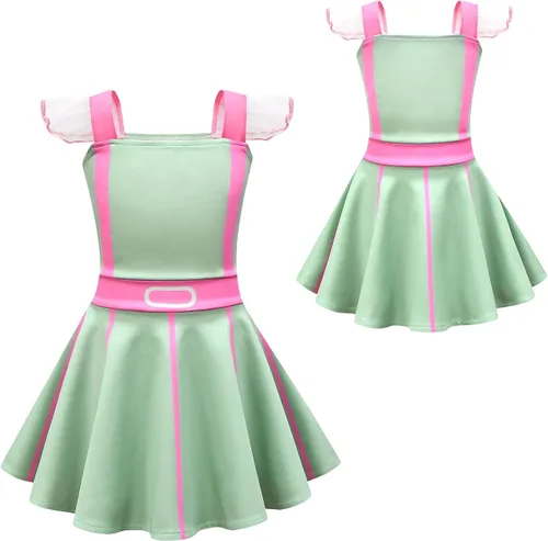 Vista 7 de Babykea Traje de cosplay de guinga rosa para niñas, disfraz de tutú de muñecas rosas de Halloween