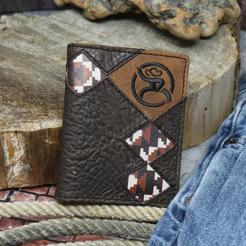 Vista 75 de HOOEY Cuero Bi-Fold Hombre, Hands-Up- Estampado Nómada, Talla única, 2812937
