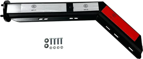 Vista 3 de BST BSSP Juego de 2 Soportes Colgantes de Guardabarros con Resorte Angular Negro para Semirremolques, Espaciado de Pernos de 1-1/8" 1.125", Colgante