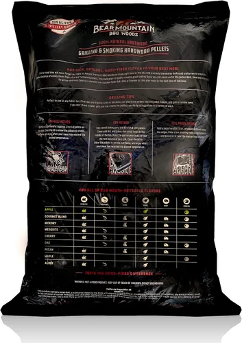 Vista 9 de Bear Mountain - Pellets de madera natural para ahumador, parrilla y barbacoa, 20 libras, manzana
