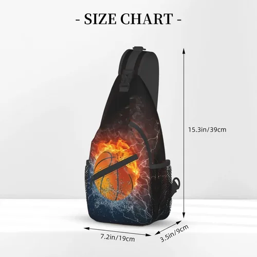 Vista 3 de Baloncesto cruzado bolsa de pecho al aire libre deporte bandolera bandolera mochila viaje senderismo bolsa de pecho mochila para mujeres hombres