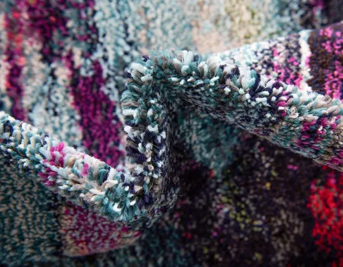 Vista 7 de Unique Loom Chromatic Collection - Alfombra abstracta moderna, colorida y vibrante para decoración de cualquier hogar