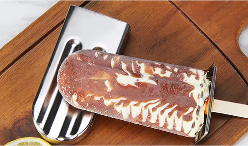 Vista 6 de 6 moldes de paletas congeladas de acero inoxidable, bandeja para congelar, moldes de paletas comerciales, soporte para palitos de helado