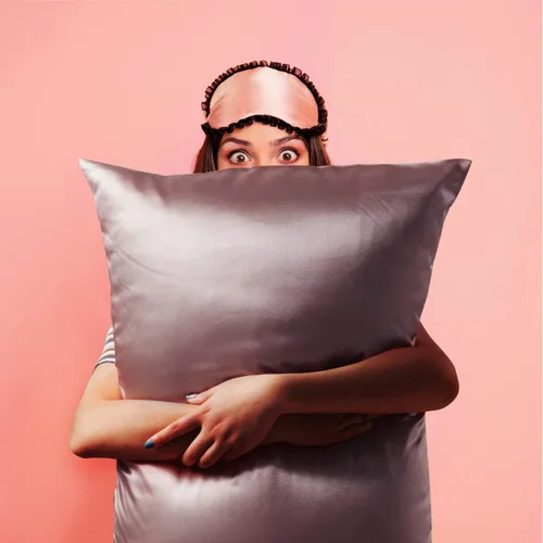 Vista 3 de Pack of 2-Satin Pillowcase for Hair and Skin,Soft Cooling Pillow Cases High Thread Count Comfortable Set of Satin Pillow Case with Hidden Zipper