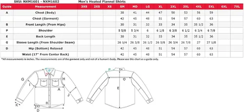 Vista 3 de Nexgen Heat NXM1601SET Riffraff - Camisa de manga de franela térmica para hombre, color negrogrisblanco, actividades al aire libre con batería