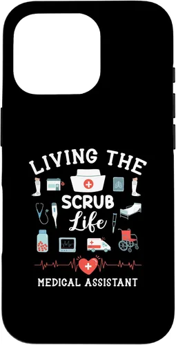 Vista 20 de Carcasa para iPhone 16 Living The Scrub Life Medical Assistant Nurse