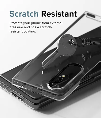 Vista 5 de Ringke Funda delgada [material antiamarilleo] compatible con Samsung Galaxy Z Fold 4 5G (2022) para minimalista pero resistente, funda transparente