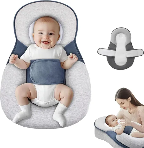 Vista 6 de Almohada de tumbona para almohada de lactancia materna de reflujo, alimentación con biberón, tiempo boca abajo
