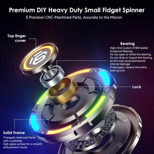 Vista 4 de INNÔPLUS Fidget Spinner, Juguetes Fidget para Adultos, Juguetes Fidget para 8 Años en Adelante, Juguetes TDAH Alivio del Estrés Regalos Gadgets