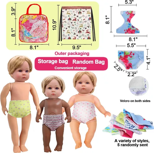 Vista 6 de Alive - Ropa y accesorios para muñecas de bebé, 12 juegos de ropa de muñeca para muñecas de 12, 13, 14, 15, 16 pulgadas, ropa de muñeca de bebé
