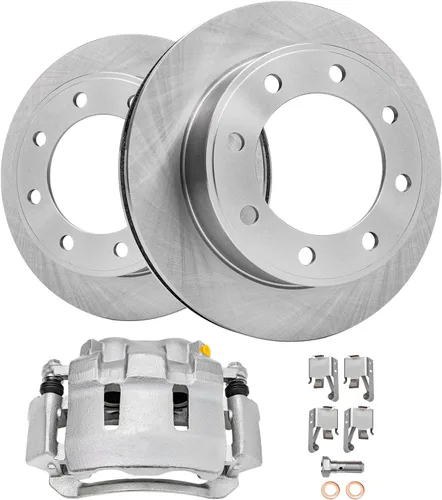 Vista 34 de Detroit Axle - Rotores de freno delantero para Volkswagen Touareg Audi Q7 Porsche Cayenne Rotores de freno de disco perforados y ranurados Reemplazo