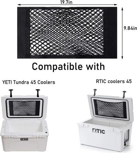 Vista 3 de Together-life Paquete de 2 redes enfriadoras para almacenamiento y organización en seco, bolsa de almacenamiento de malla adhesiva mágica de nailon