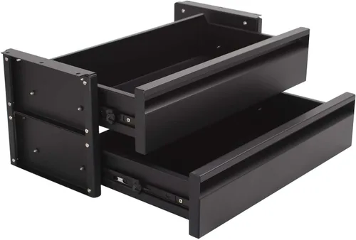 Vista 10 de Cajón debajo del escritorio para escritorio de 18 pulgadas, altura ajustable, organizador de almacenamiento extraíble con extensión deslizante