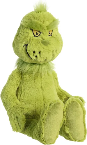 Vista 2 de Aurora® Figura de Dr. Seuss™ Grinch de Peluche - Peluche Oficialmente Licenciado para Juego Imaginativo - Perfecto para Niños y Adultos - Verde 50.8