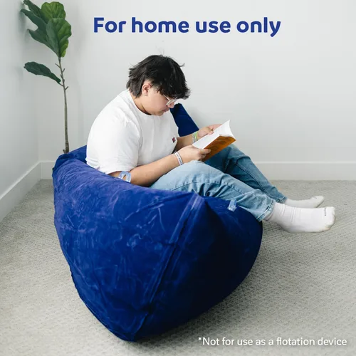 Vista 7 de Air-Lite - Canoa acogedora – Silla sensorial inflable para necesidades sensoriales – Canoa de compresión para niños a partir de 3 años – Muebles Azul