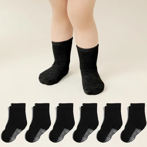 Vista 30 de Calcetines tobilleros antideslizantes para bebé, paquete de 12 para niños y niñas, calcetines de algodón para bebés Animal1