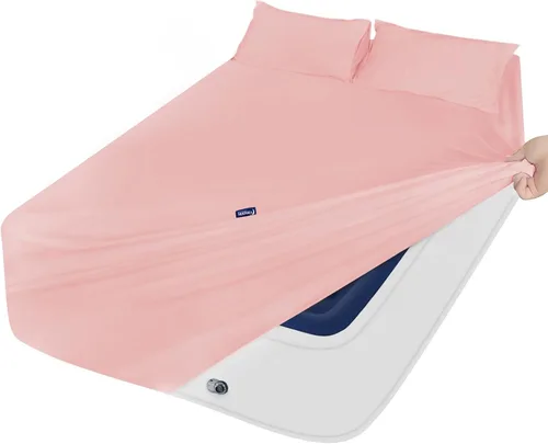 Vista 10 de Moonsea Juego de sábanas tamaño completo de bolsillo extra profundo para colchón de aire - Sábanas de bolsillo profundo juego de sábanas de cama Gris