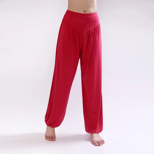 Vista 3 de Pantalones de algodón modal para mujer de AvaCostume pantalones suaves para practicar yoga o deportes