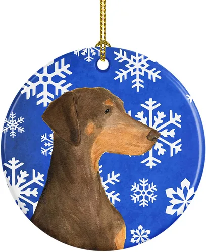 Vista 162 de Caroline's Treasures Cavalier Spaniel - Adorno de cerámica para colgar en el árbol de Navidad, para el hogar, Navidad, fiestas, regalo, 3 pulgadas