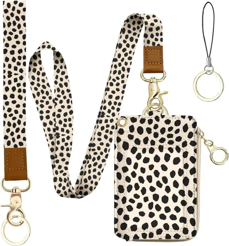 Vista 14 de bolimoss Soporte para credencial de sol y luna y cartera con cordón, cordones removibles para maestras, cartera para mujeres con correa para la Sol