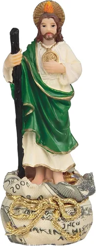 Vista 4 de ICE ARMOR Estatua de San Judas de 12 pulgadas de alto, estatua sagrada, decoración religiosa, escritorio de oficina, hogar, sala de estar