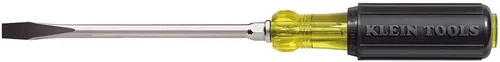 Vista 4 de Klein Tools 602-4 desarmador con punta Keystone de 1/4 pulgada, fabricado en EE. UU., con mango redondo resistente de 4 pulgadas