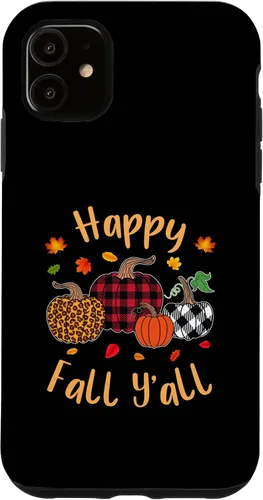 Vista 8 de Happy Fall Y'all Leopard Pumpkin Autumn Season Women Girls Case for iPhone 17