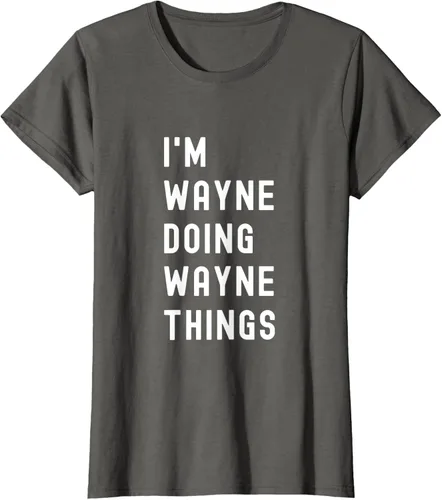 Vista 9 de Camiseta I'm Wayne Doing Wayne Things, Negro