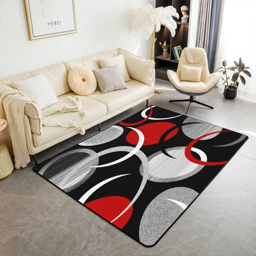 Vista 14 de Feelyou Tapete de jacquard para interiores para niños y niñas, 3 x 5, patrón floral, alfombra de sala de estar, alfombra de decoración floral ultra
