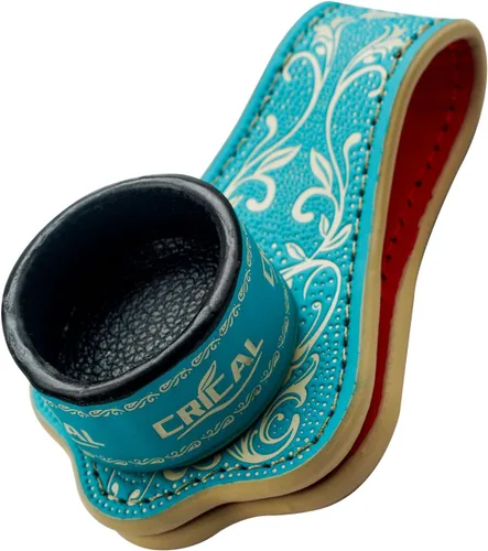 Vista 8 de CRICAL Magnetic Pool Chalk Holder, Leather Billiard Chalk Accessory Black Blue