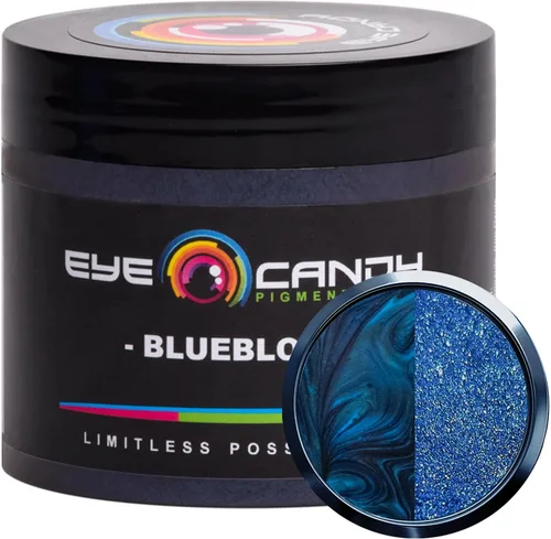 Vista 13 de Pigmentos Eye Candy Polvo de Mica Azul Premium - Aoi Hi Blue (50gr) - para Epoxi, Resina, Jabón, Pintura, Carpintería, Vaciado de Acrílico, Bombas