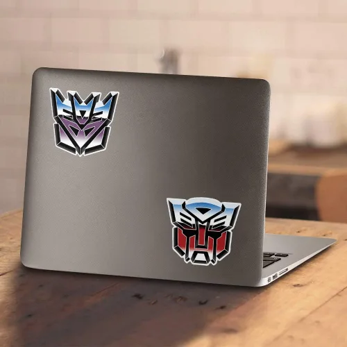 Vista 4 de Popfunk Camiseta clásica Transformers Squares y pegatinas