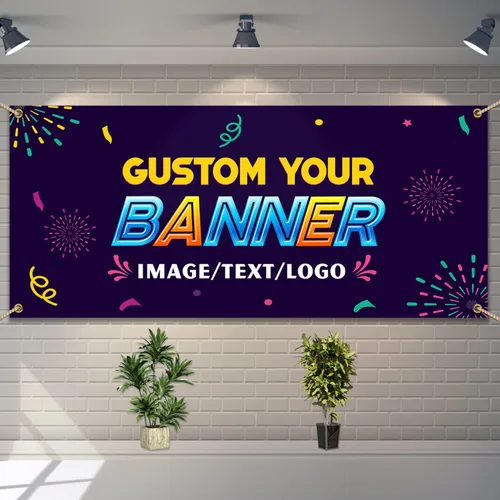 Vista 8 de Banners y letreros personalizados Banners personalizados con foto/texto personalizado Banners personalizados para fiestas, negocios, cumpleaños al