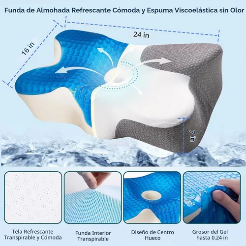 Vista 5 de Almohada de gel de enfriamiento,Almohada cervical de enfriamiento,Almohada de espuma de memoria de gel