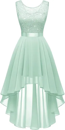 Vista 36 de BeryLove Vestido de cóctel de encaje formal para mujer, fiesta de invitada Negro