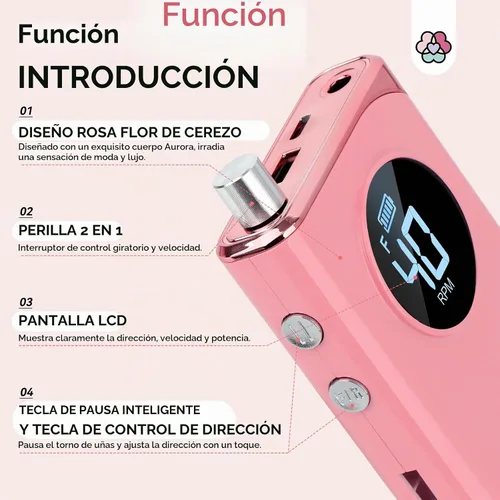 Vista 6 de SAVILAND - Taladro de uñas profesional para quitar pulido acrílico