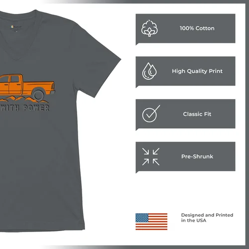Vista 140 de Tee Hunt Camisetas gráficas y camisetas sin mangas para hombre Roll with Power Pickup Truck