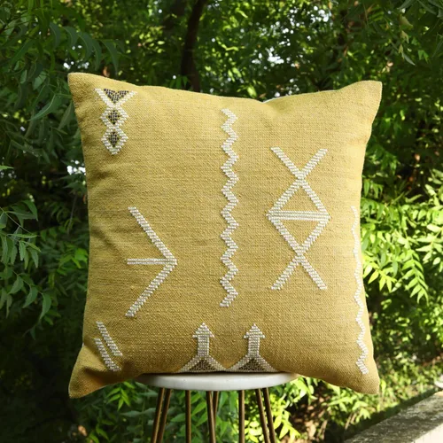 Vista 4 de Trade Star Hermosa Funda de Cojín Artesanal de Granja Funda de Cojín de Kilim Sabra 100% Algodón Funda de Cojín de Diseño para Decoración de Otoño