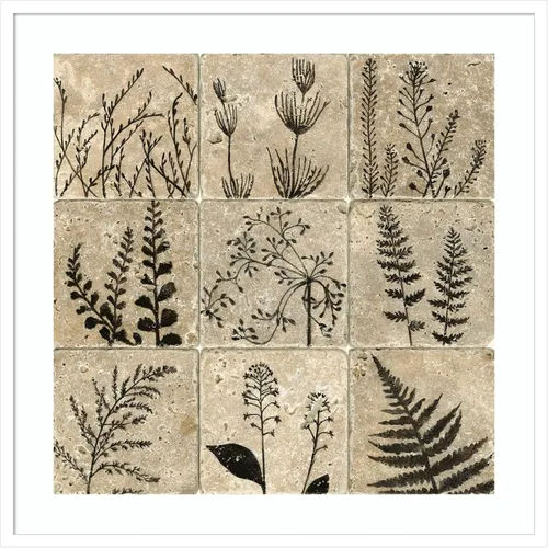 Vista 15 de Amanti Art Lienzo decorativo para pared, diseño de silueta I de azulejos de piedra de 24 x 24 pulgadas, por Megan Meagher, arte de pared de flores