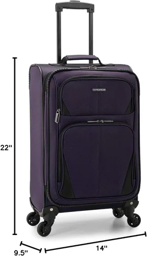 Vista 29 de U.S. Traveler Aviron Bay - Equipaje extensible con ruedas giratorias, Color verde azulado.), US08125E23