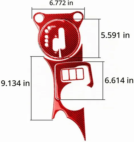 Vista 4 de Accesorios interiores del coche 17 piezas rojo fibra de carbono interior conjunto completo para Nissan 370Z 2009-20