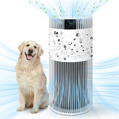 Vista 11 de Purificador de aire para habitación grande del hogar de 2500 pies cuadrados con filtros lavables, purificador de aire para mascotas para dormitorio