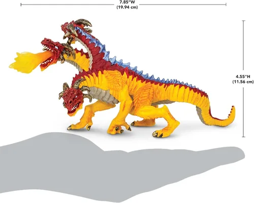 Vista 3 de Safari Ltd. Figura de dragón de fuego – Figura detallada de modelo de 8.5 pulgadas de color vibrante, juguete educativo de fantasía para niños