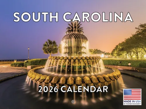 Vista 183 de Calendario de Alabama 2026 para pared, 12 meses, mensual, recuerdos escénicos de AL Hecho en Estados Unidos