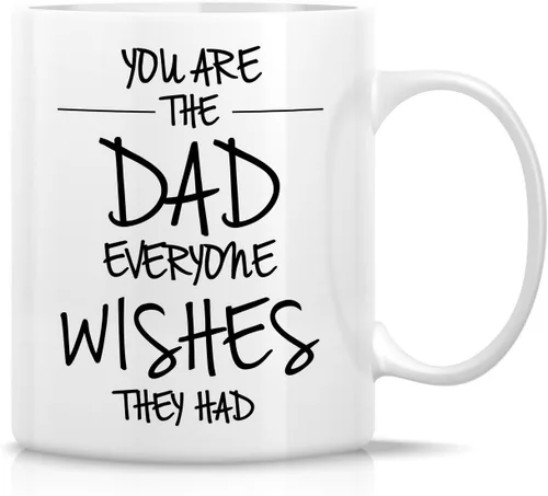 Vista 27 de Retreez - Taza divertida con texto en inglés "No. 1 Dad", 325 ml, tazas de cerámica, mensajes divertidos, sarcásticos, motivacionales, regalos