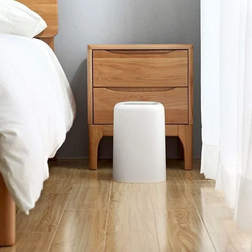 Vista 4 de Botes de basura simples sin tapa, cesta de papel con barril interior extraíble, cesta impermeable